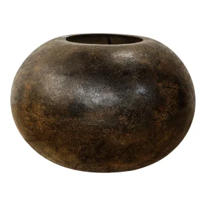 TerraNoir Vase – Sculpturale design vaas in donkerbruin