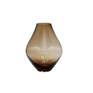 Taupe vaas met smalle hals